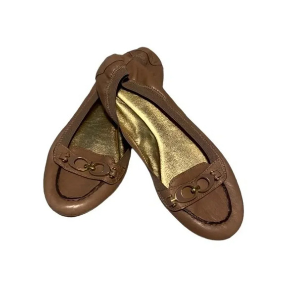 Coach tan Leather‎ Flats - Picture 1 of 6